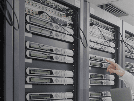 Data center with electronic devices