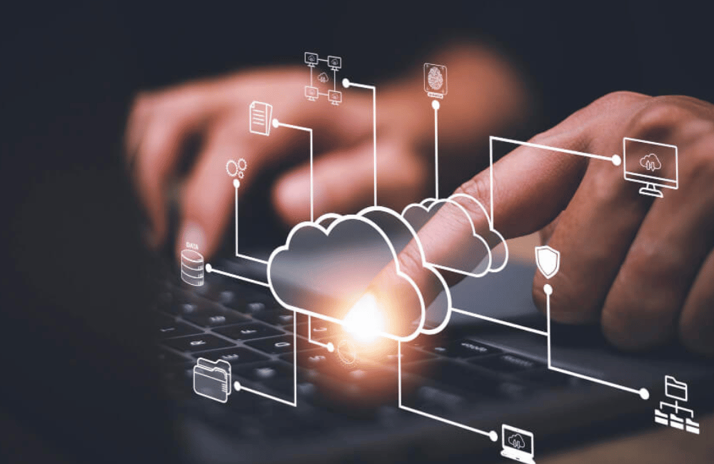 Cloud computing technology concept