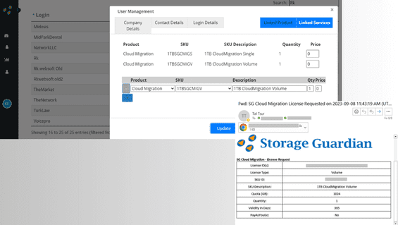 Cloud migration service order form