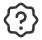 Question mark inside a starburst icon