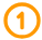 Orange circle with number one