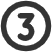 Number three in a circle