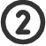Number 2 in a circle icon