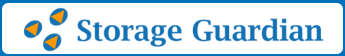 Storage Guardian logo with blue text