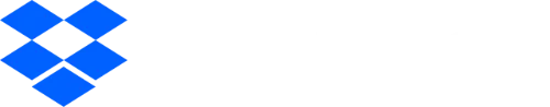 Dropbox logo on black background