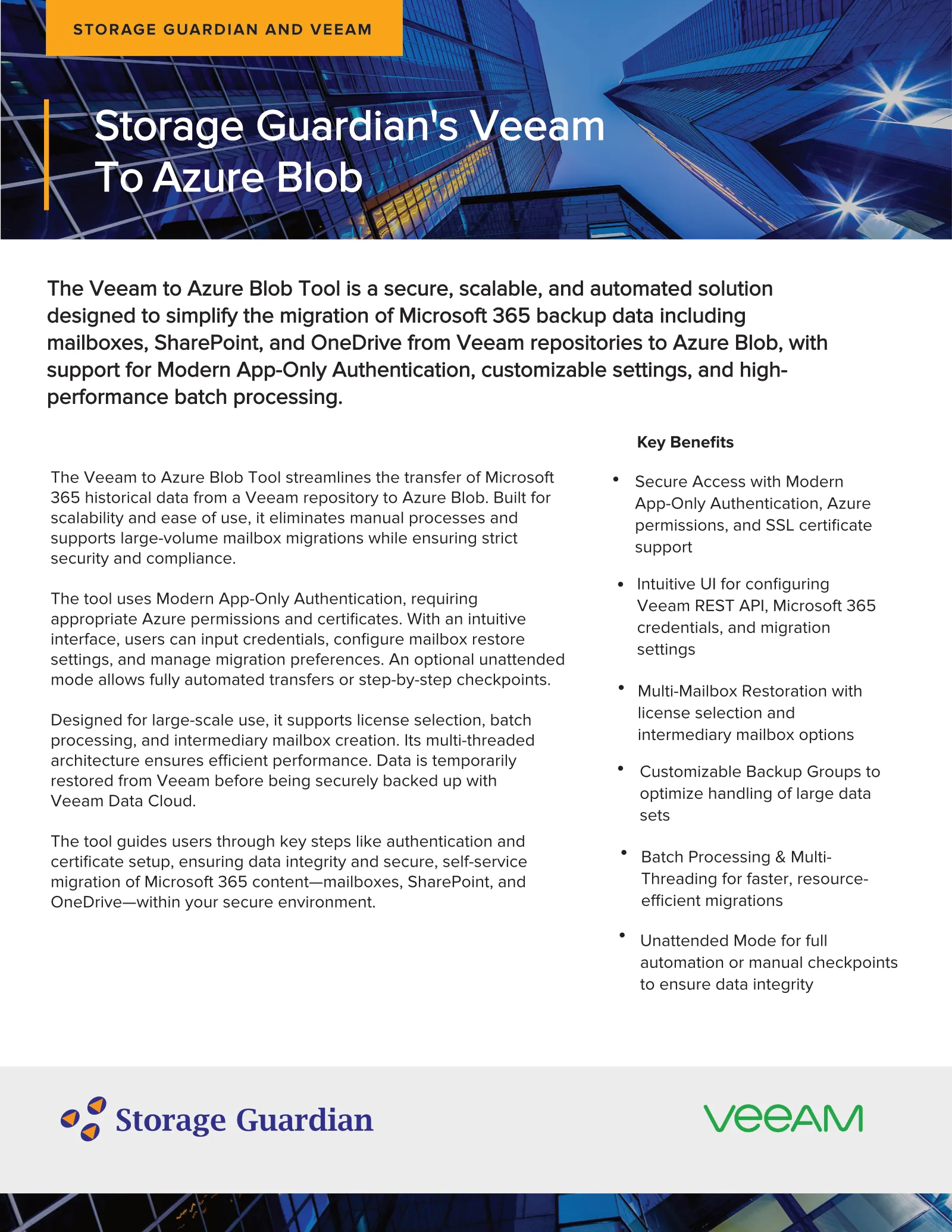 Storage Guardian and Veeam collaboration